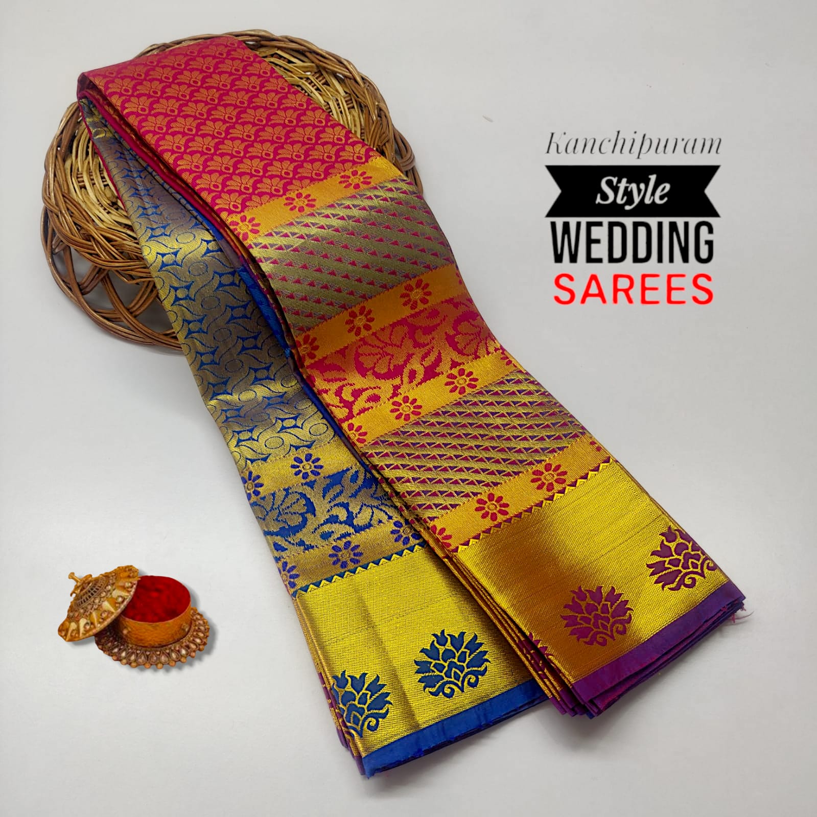 Kancheepuram Bridal Semi Silk Saree