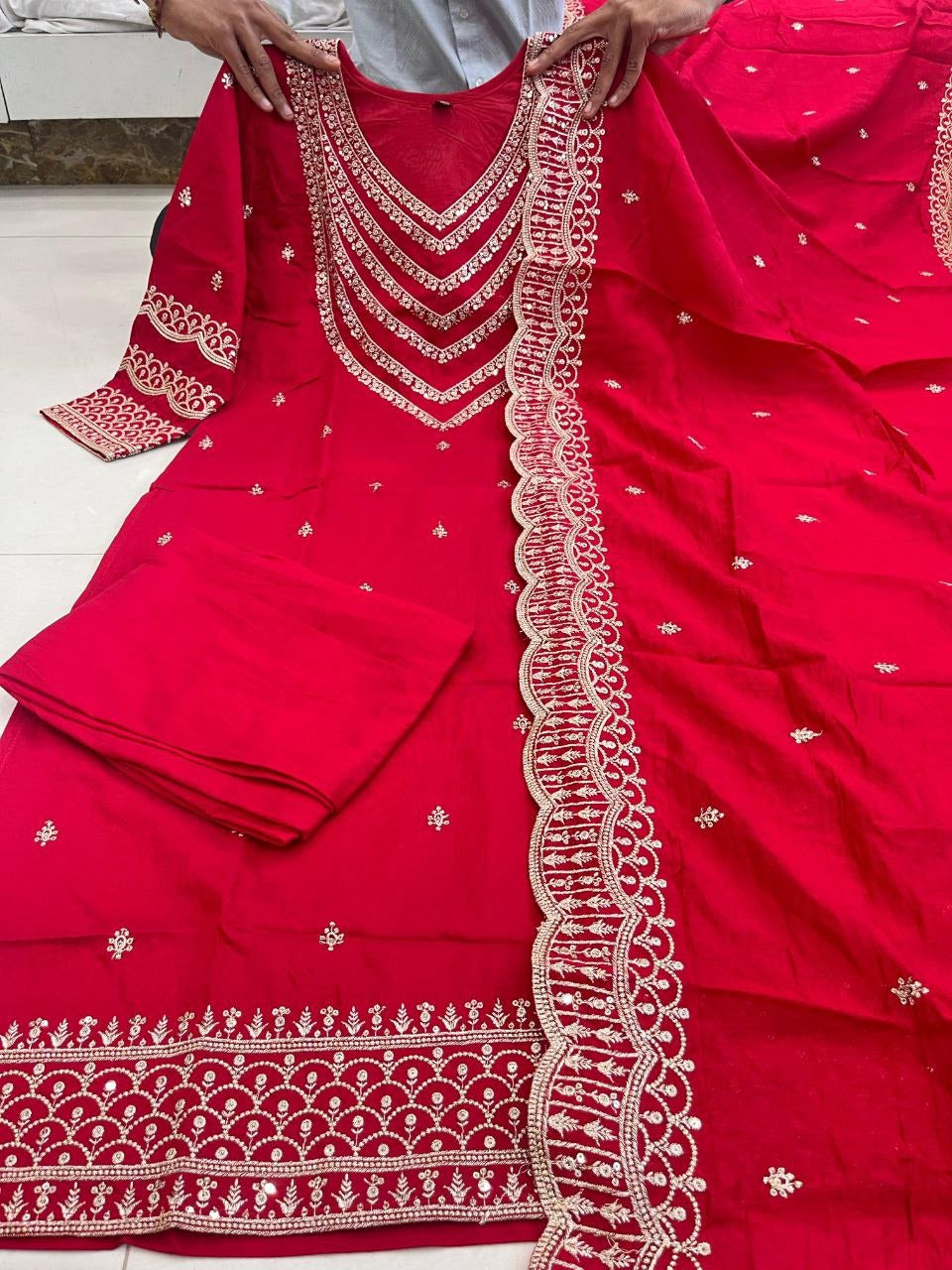 Chanderi Silk Party Wear Suit