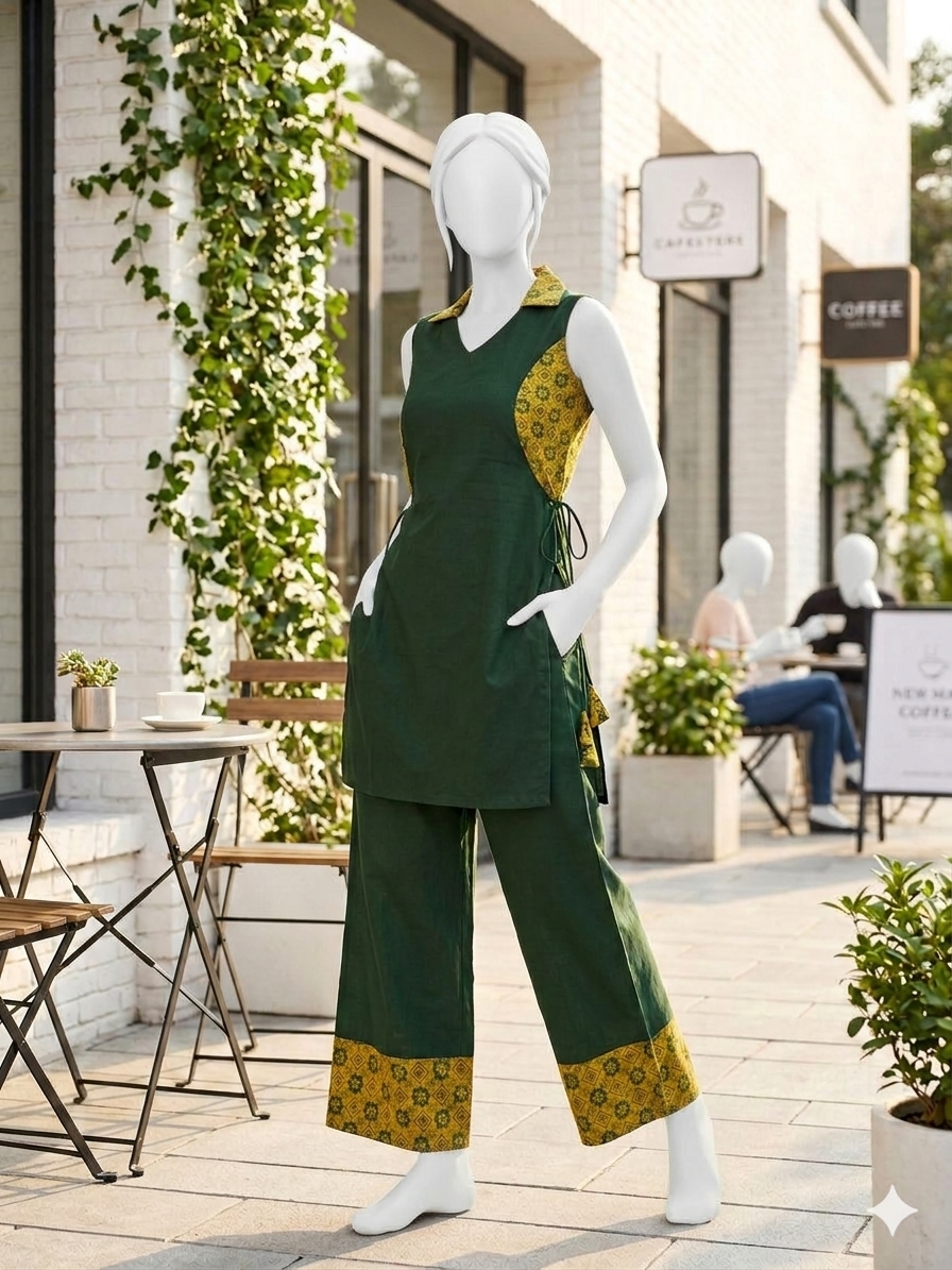 Ajrakh Cotton Co-ord Set