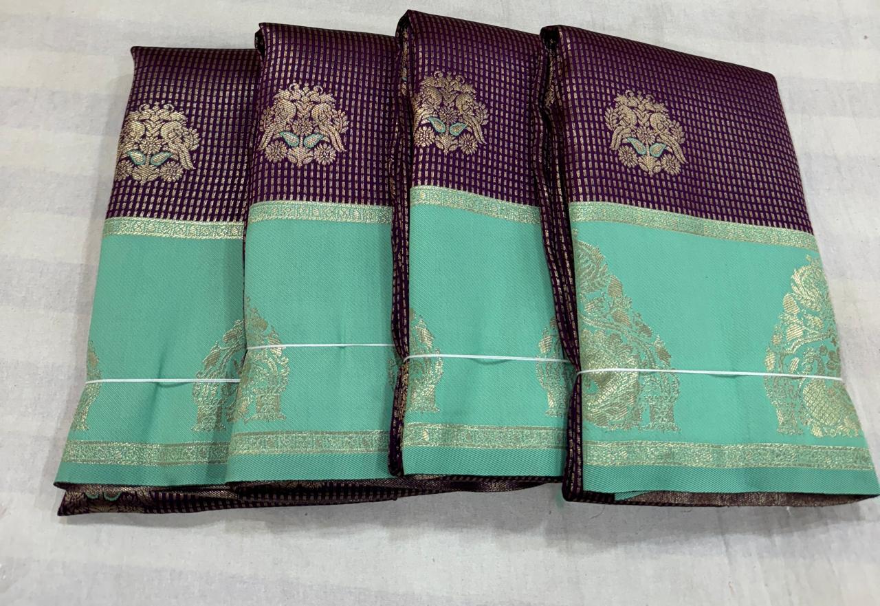 Semi Fusion Kanjeevaram Soft Silk Saree