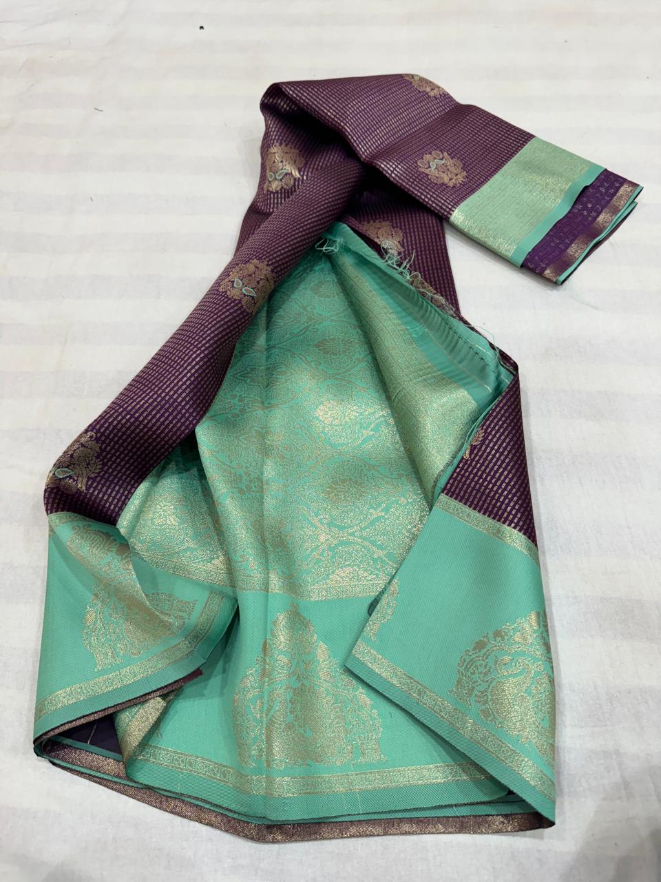 Semi Fusion Kanjeevaram Soft Silk Saree