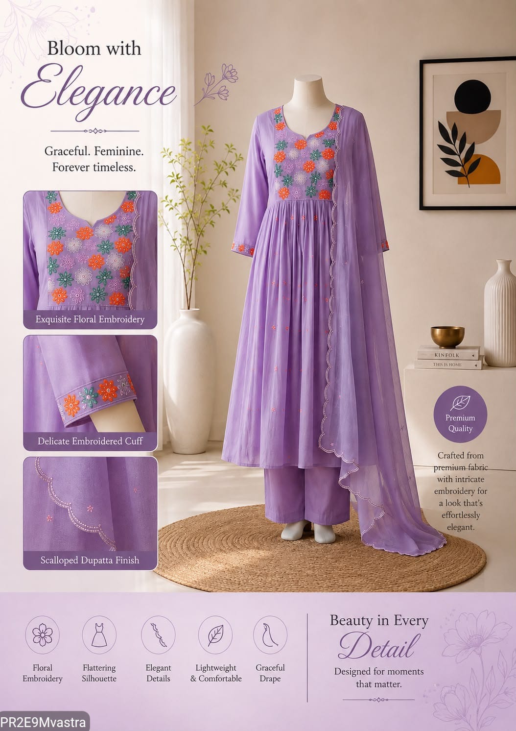 Designer Kurti, Bottom & Dupatta Set