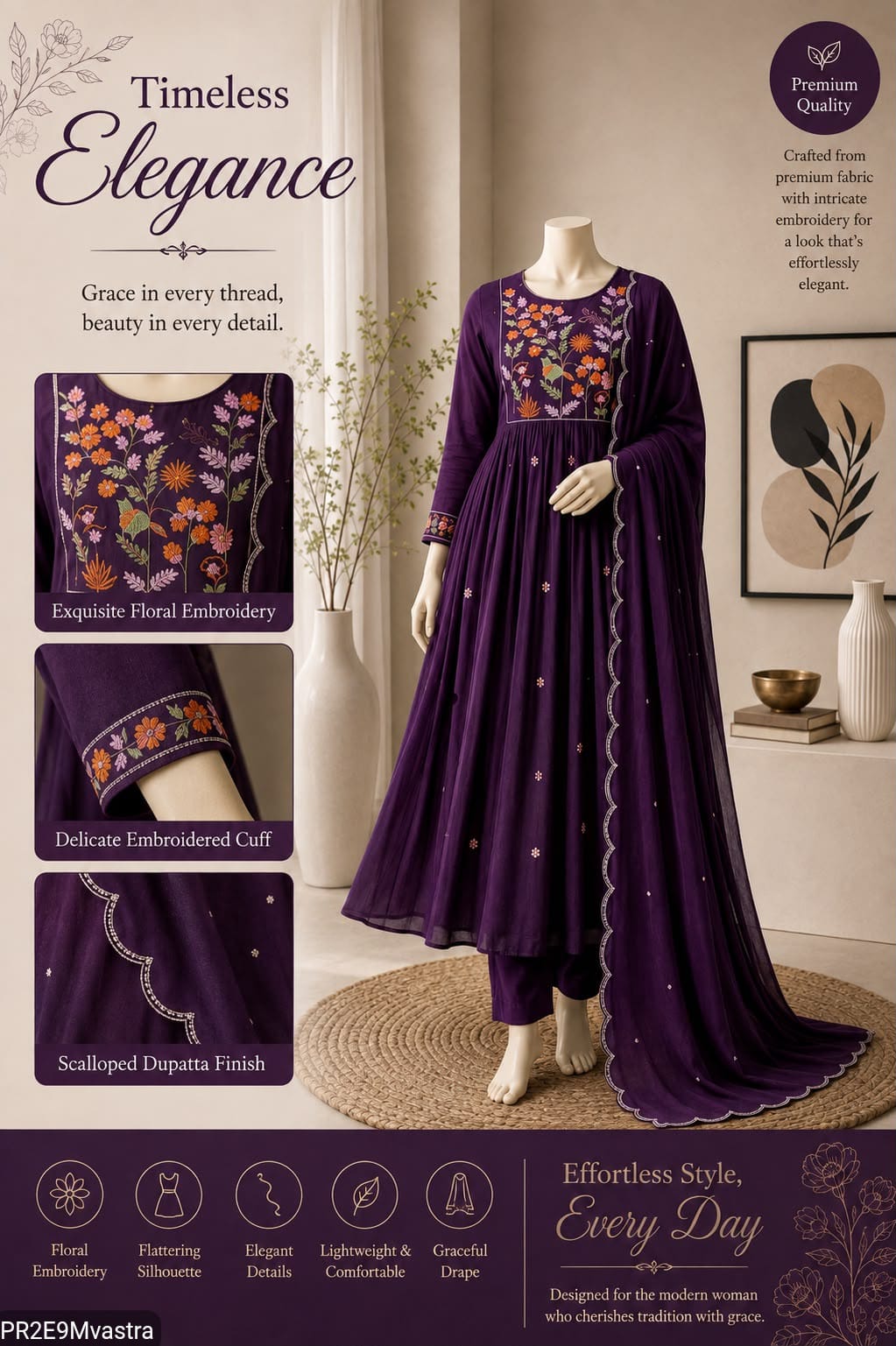 Designer Kurti, Bottom & Dupatta Set