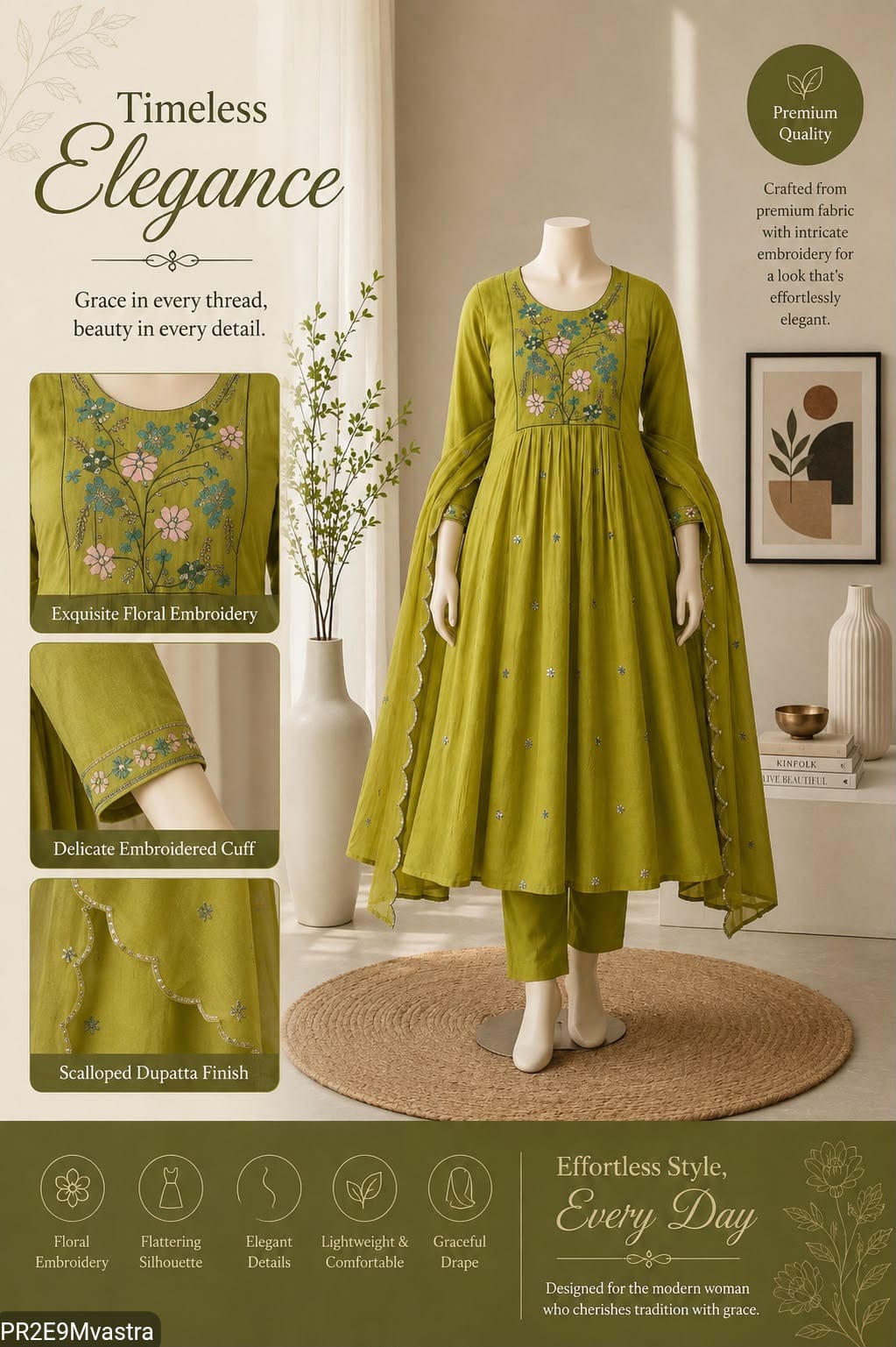 Designer Kurti, Bottom & Dupatta Set