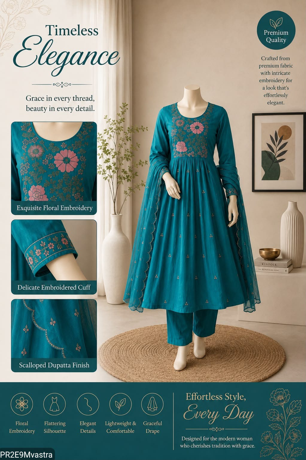 Designer Kurti, Bottom & Dupatta Set