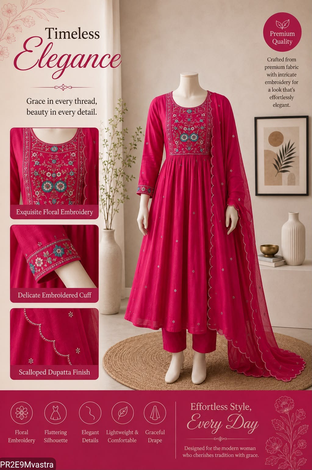Designer Kurti, Bottom & Dupatta Set