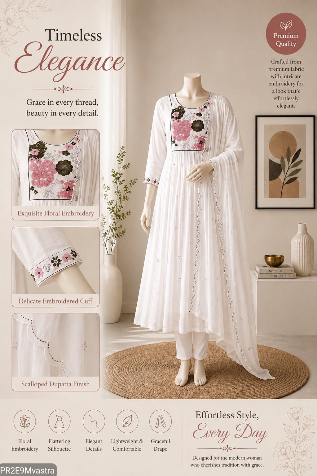Designer Kurti, Bottom & Dupatta Set