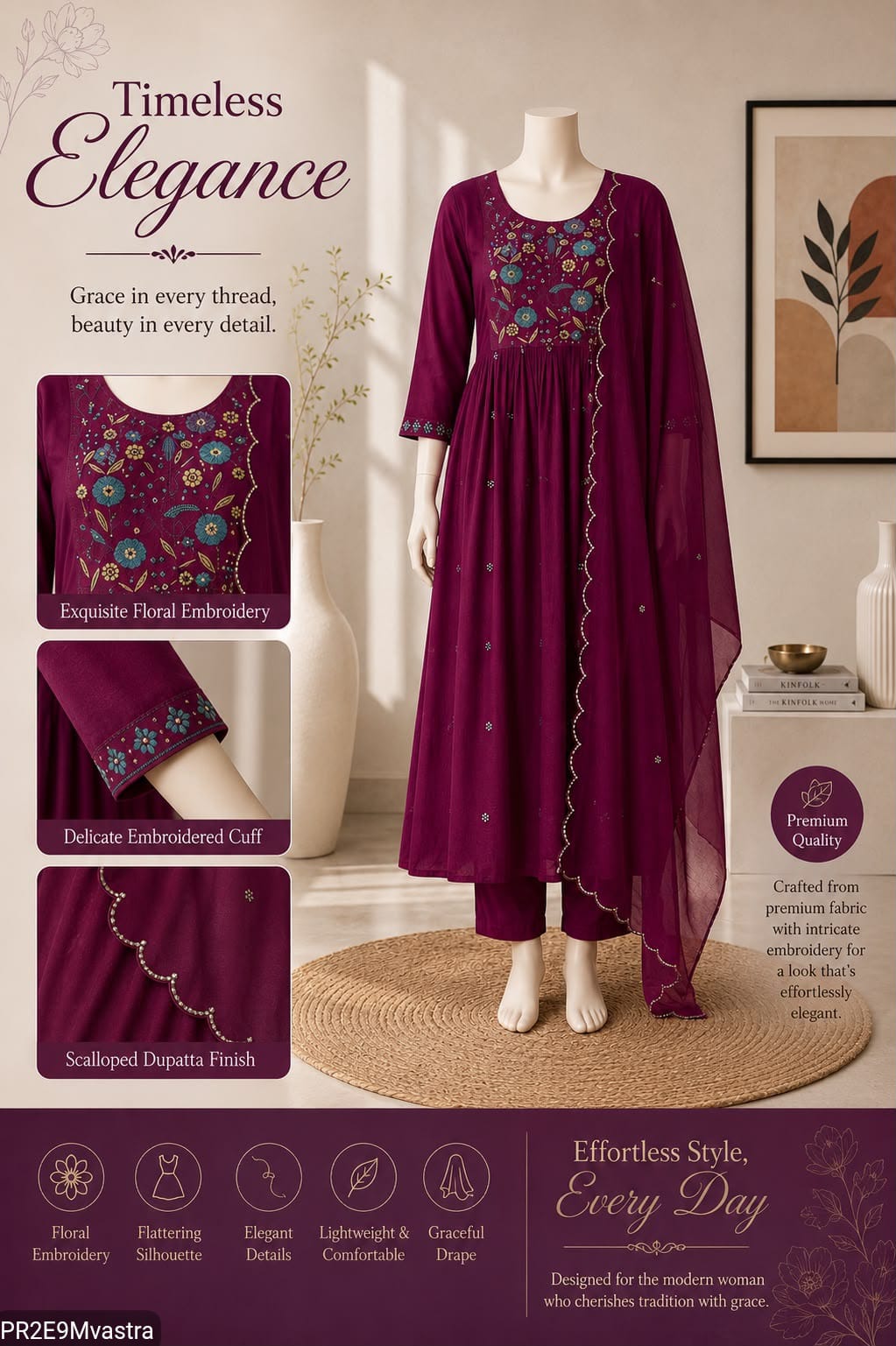Designer Kurti, Bottom & Dupatta Set