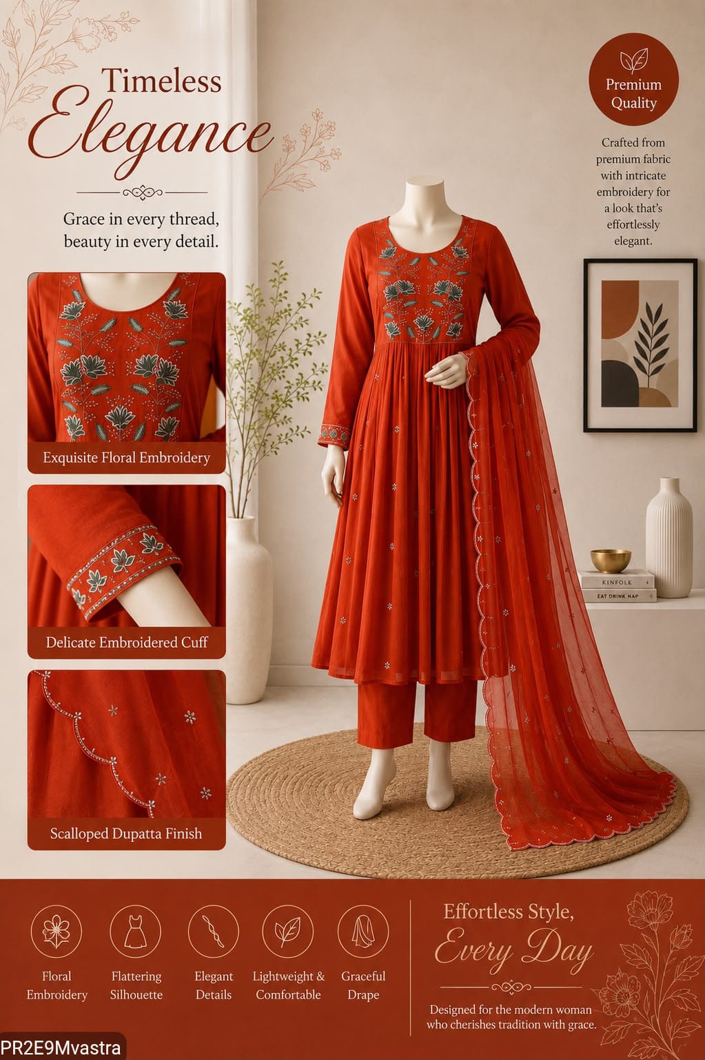 Designer Kurti, Bottom & Dupatta Set