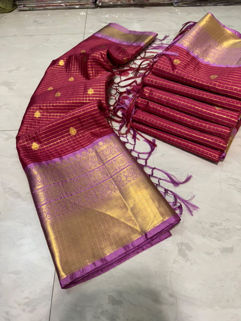 Banarasi Semi Ektara Soft Silk Saree