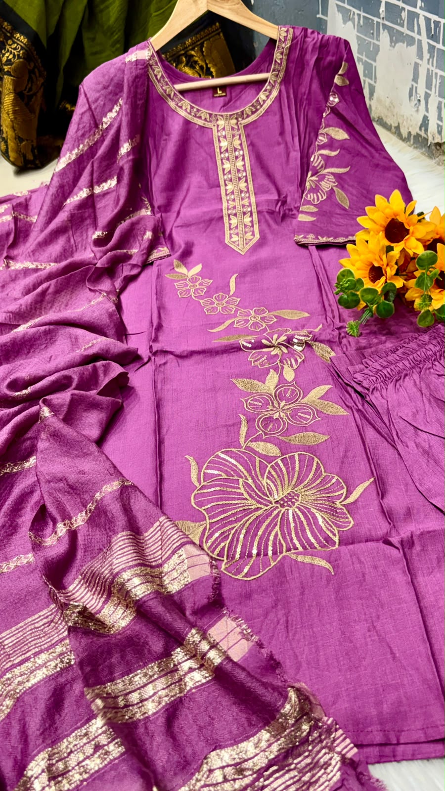 Fancy 3-Piece Embroidered Set