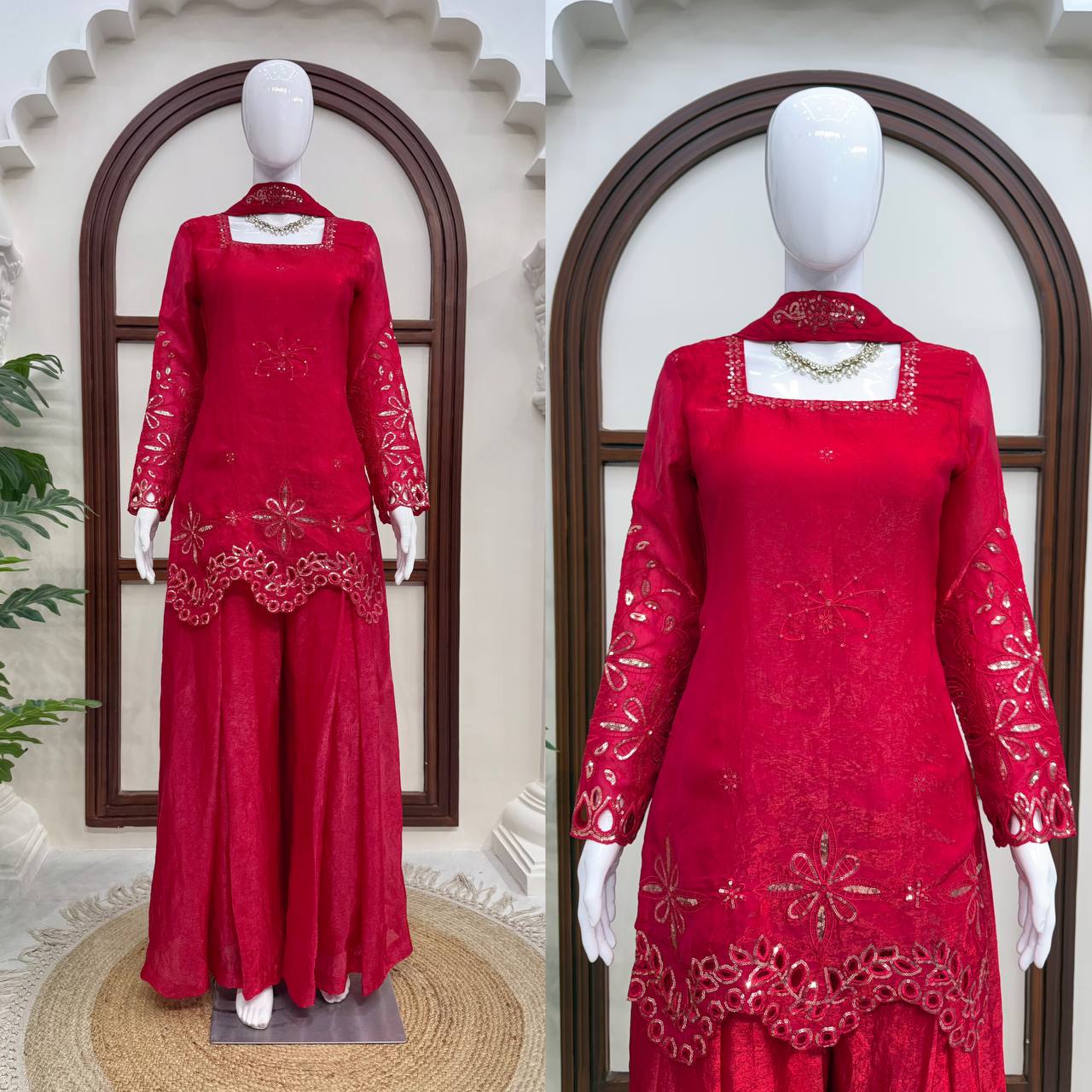 Ethnic Wear Designer Top, Bottom and Dupatta Set