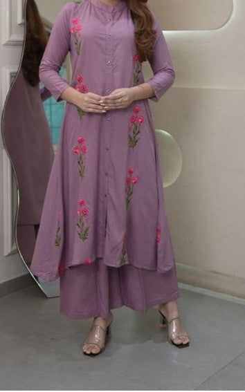 Long Flair Kurti with Palazzo Set