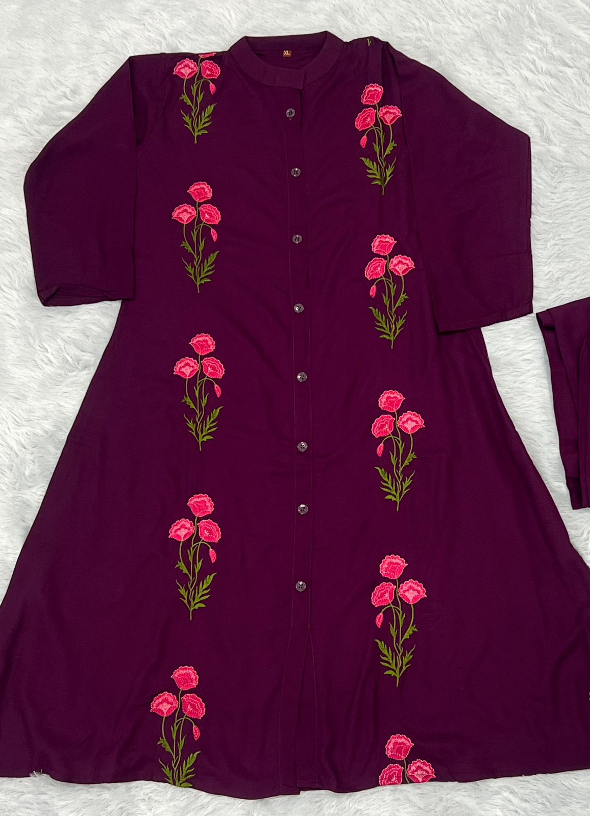Long Flair Kurti with Palazzo Set