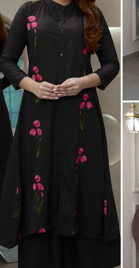 Long Flair Kurti with Palazzo Set