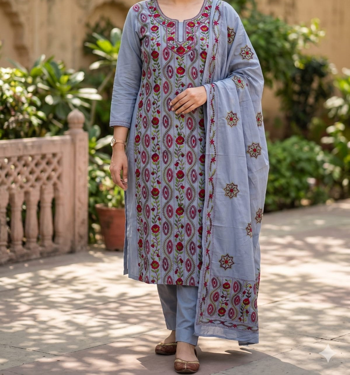 Exclusive Hand Embroidered Dress Material