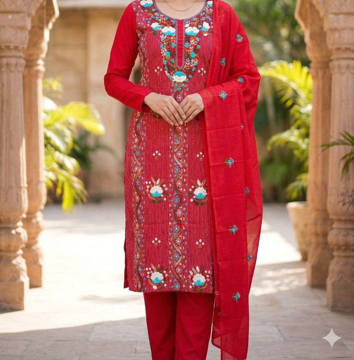 Exclusive Hand Embroidered Dress Material