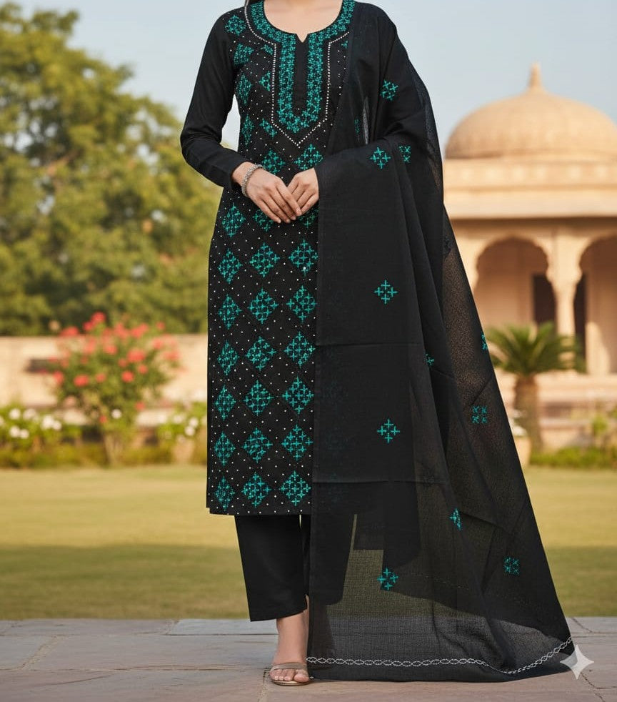 Exclusive Hand Embroidered Dress Material