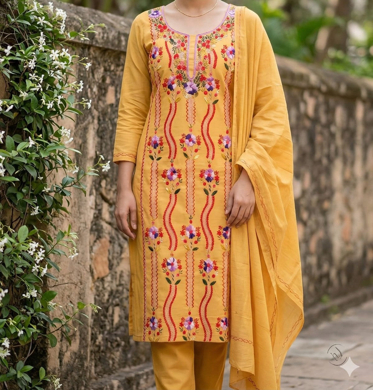 Exclusive Hand Embroidered Dress Material
