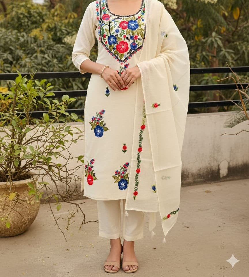 Exclusive Hand Embroidered Dress Material