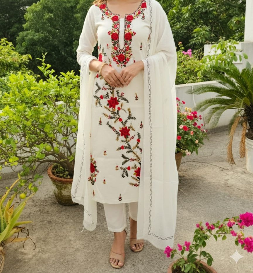 Exclusive Hand Embroidered Dress Material