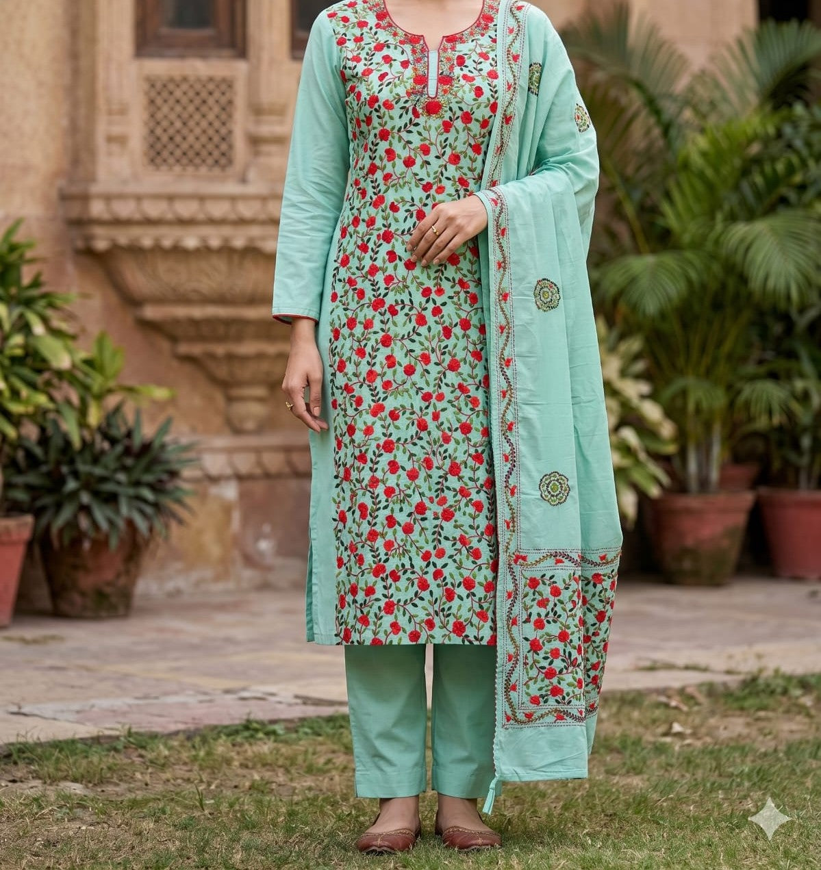 Exclusive Hand Embroidered Dress Material