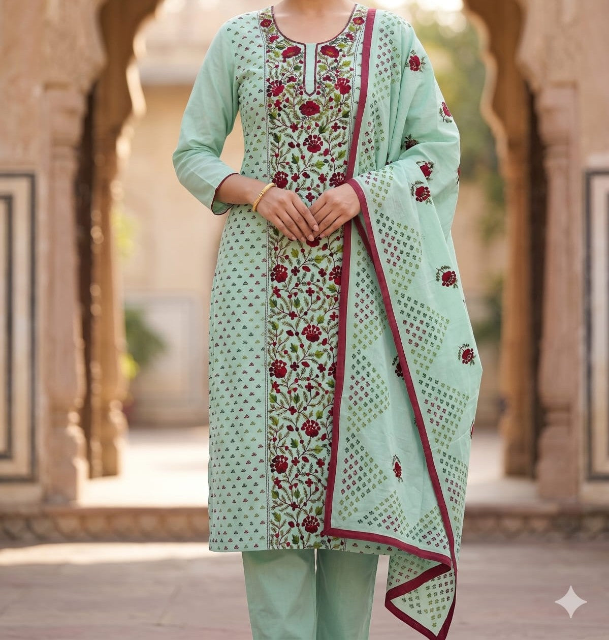 Exclusive Hand Embroidered Dress Material