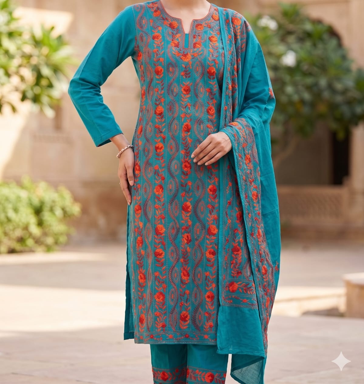 Exclusive Hand Embroidered Dress Material