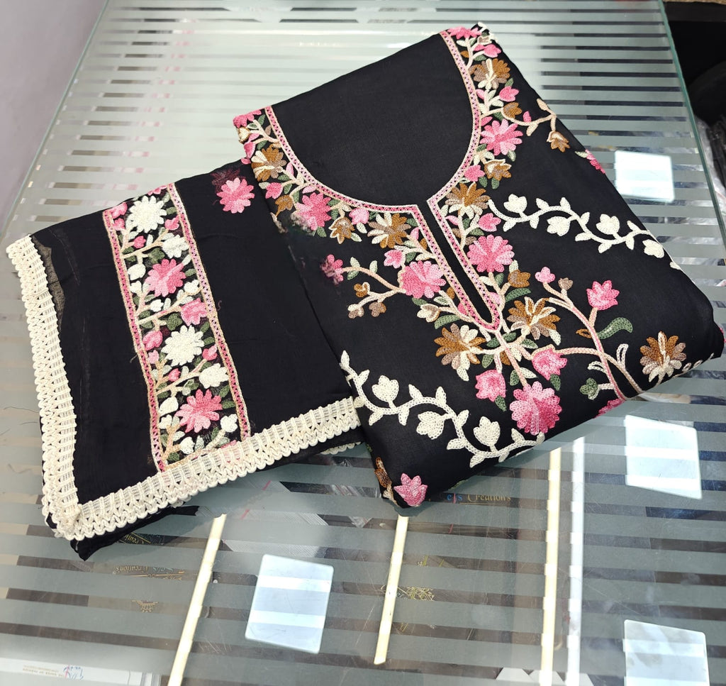Rayon & Georgette Designer Dress Material Set