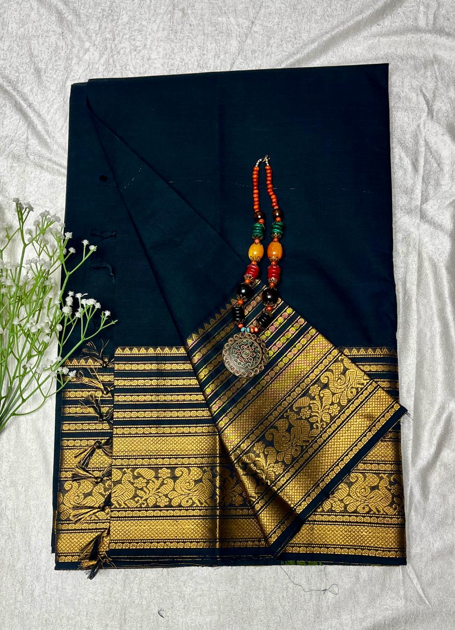 Premium Handloom Kanchi Cotton Saree