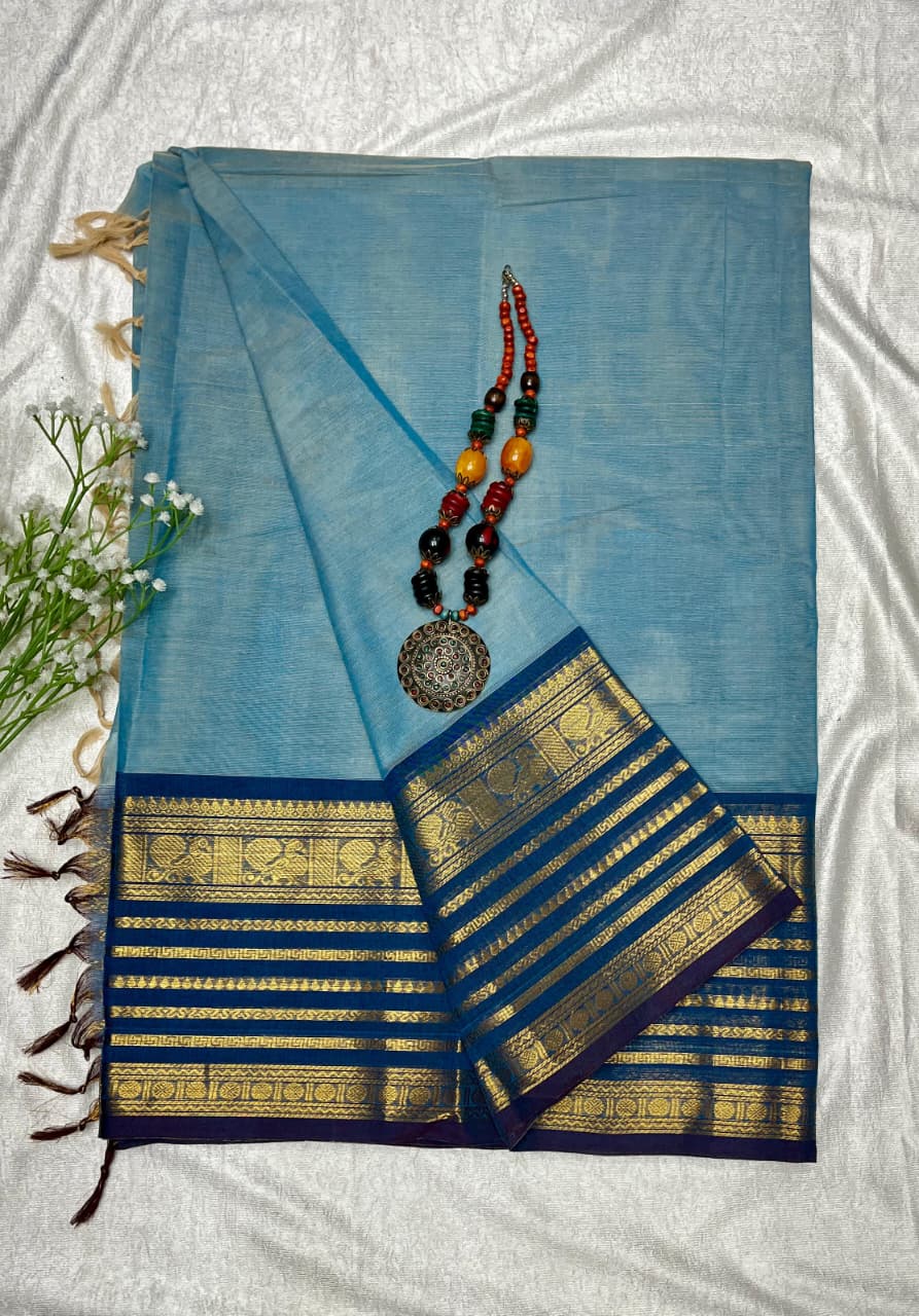 Premium Handloom Kanchi Cotton Saree