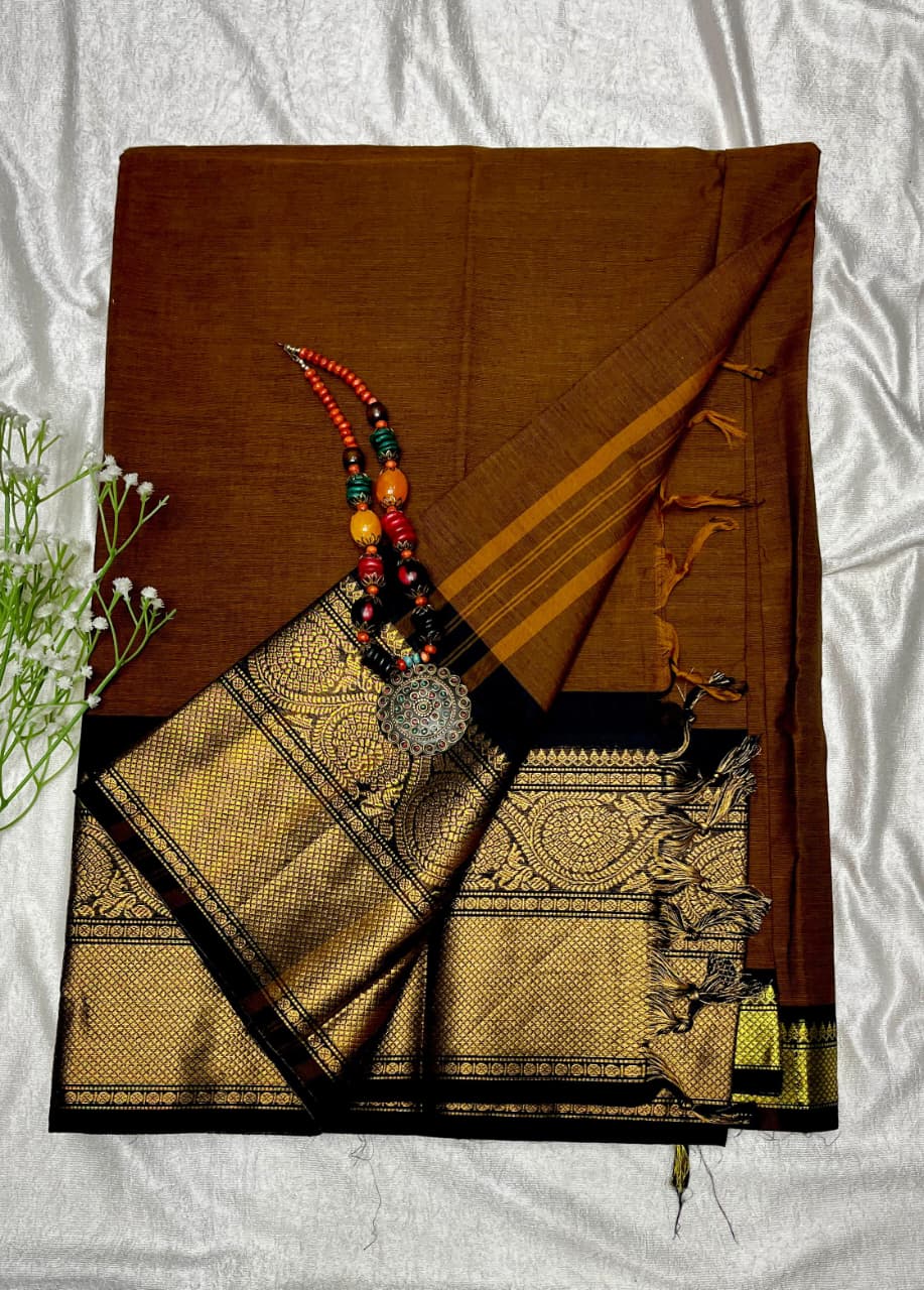 Premium Handloom Kanchi Cotton Saree