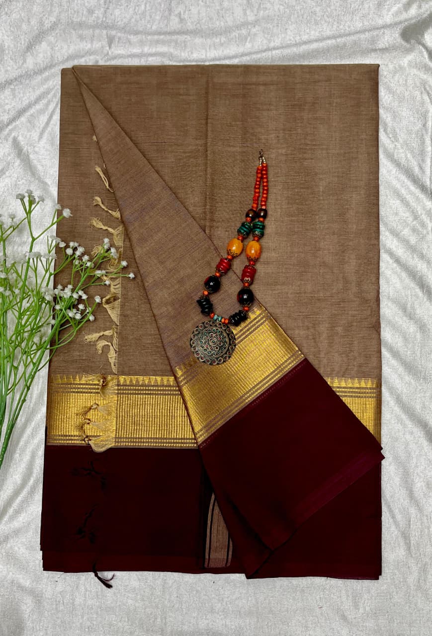 Premium Handloom Kanchi Cotton Saree