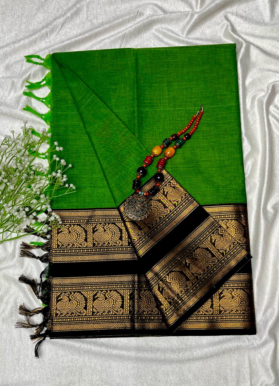 Premium Handloom Kanchi Cotton Saree