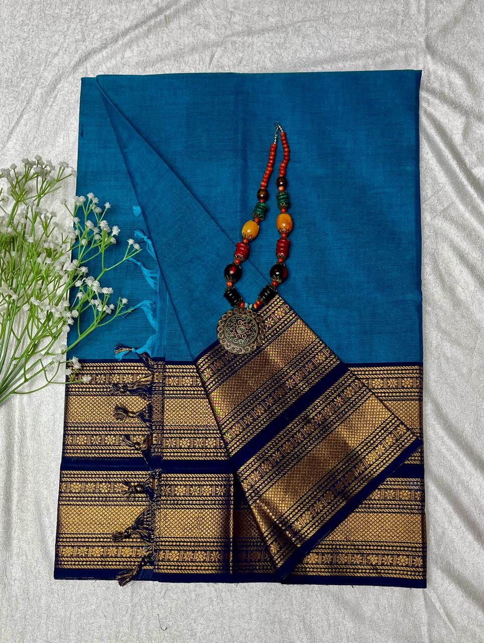 Premium Handloom Kanchi Cotton Saree