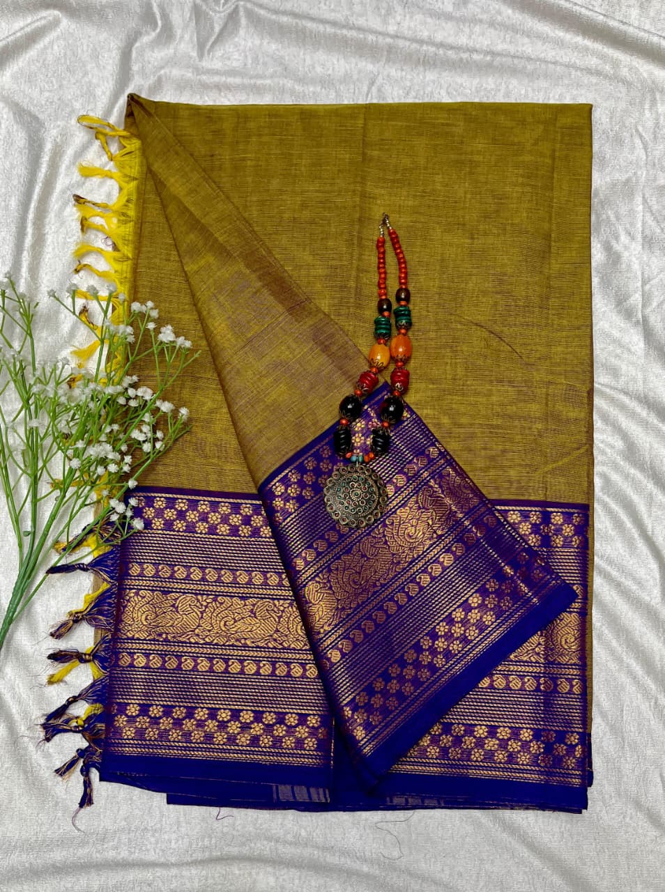 Premium Handloom Kanchi Cotton Saree