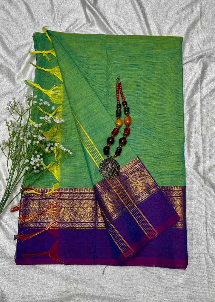 Premium Handloom Kanchi Cotton Saree
