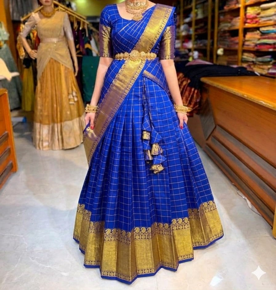 Kanjivaram Silk Lehenga Set