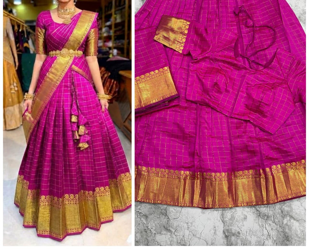 Kanjivaram Silk Lehenga Set