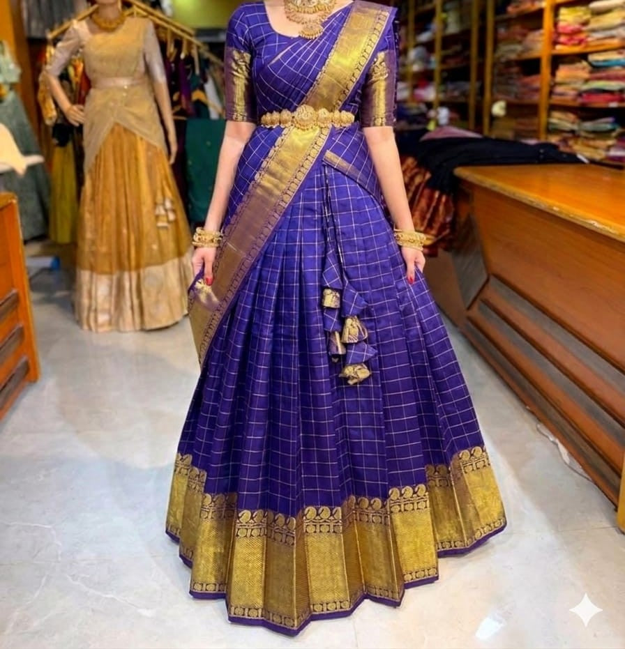 Kanjivaram Silk Lehenga Set