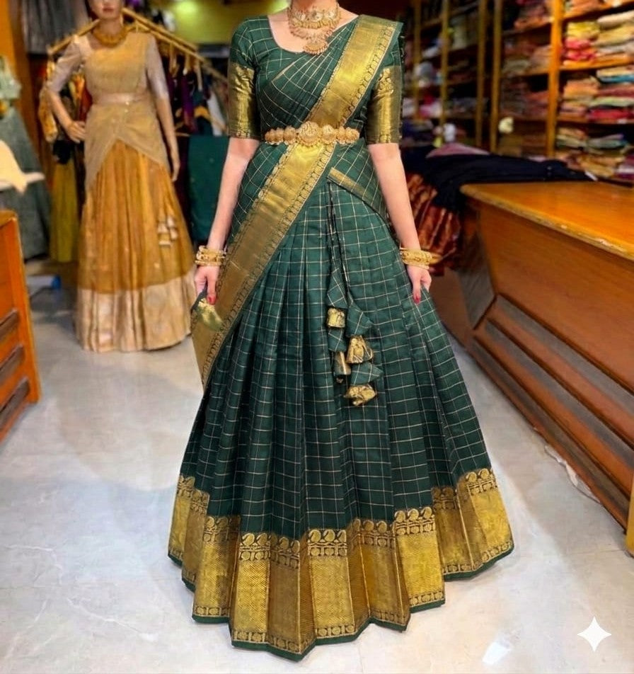 Kanjivaram Silk Lehenga Set
