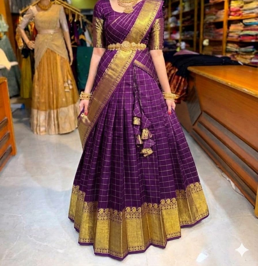 Kanjivaram Silk Lehenga Set