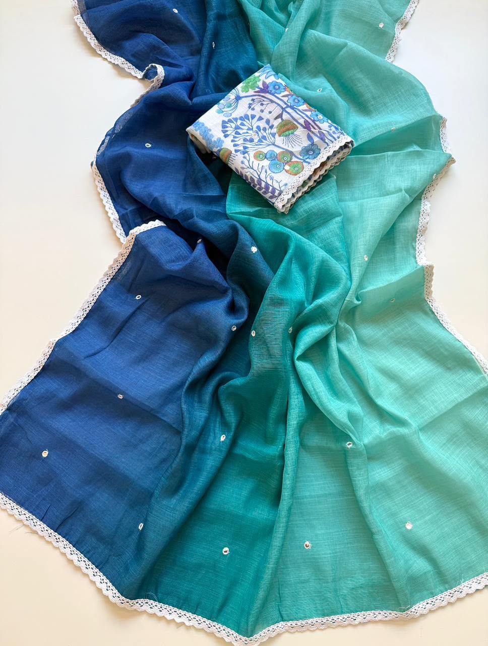Premium Printed Linen Saree