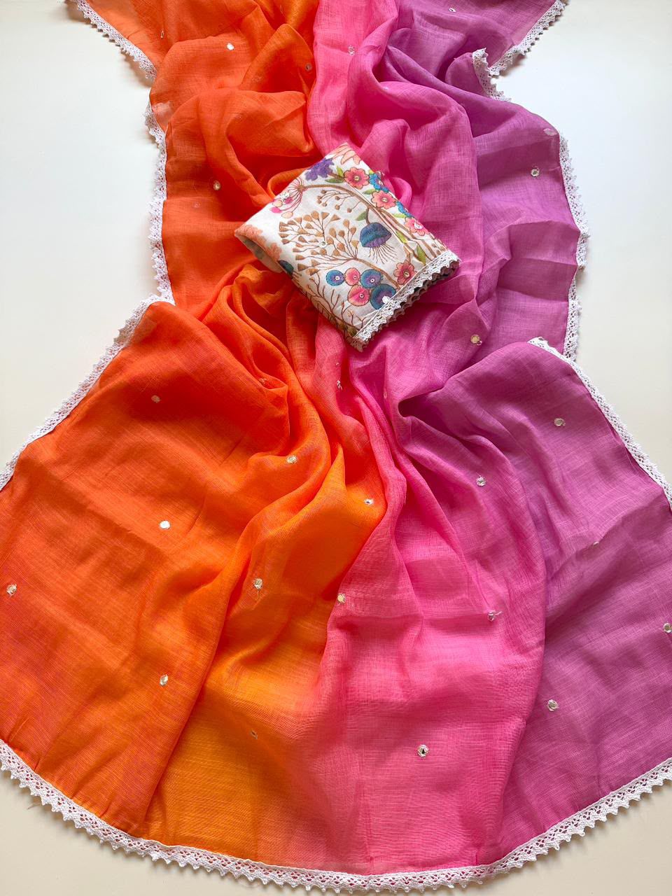 Premium Printed Linen Saree