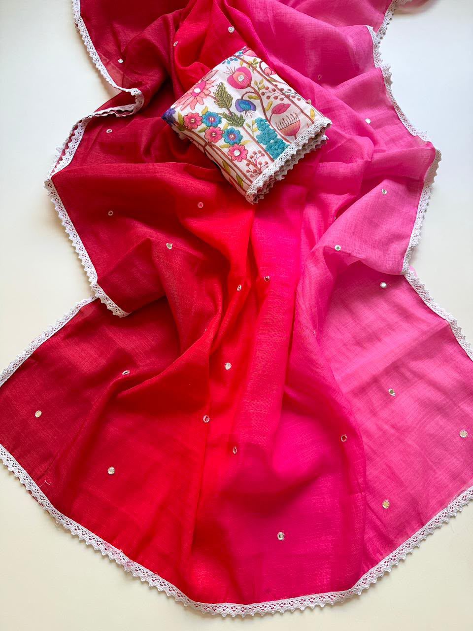 Premium Printed Linen Saree