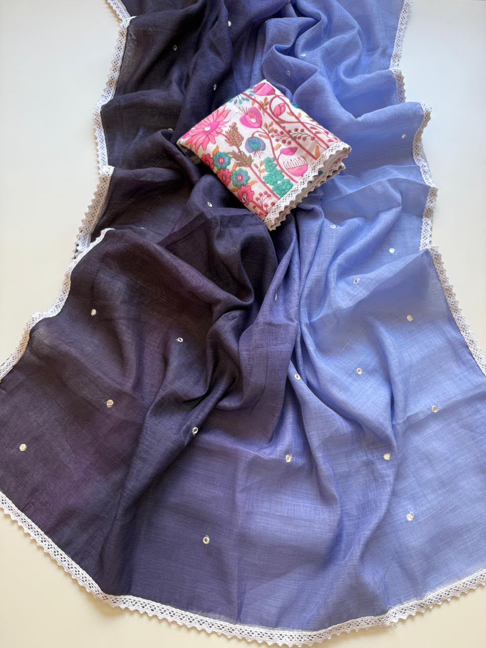 Premium Printed Linen Saree
