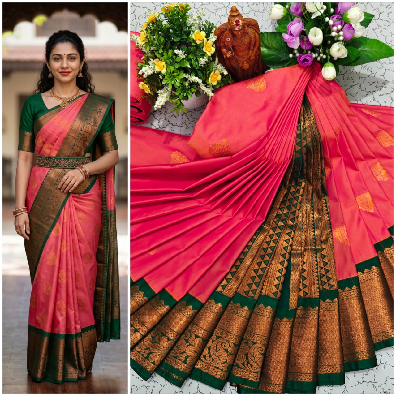 Mangalyam Korvai Kottanji Tana Soft Silk Saree