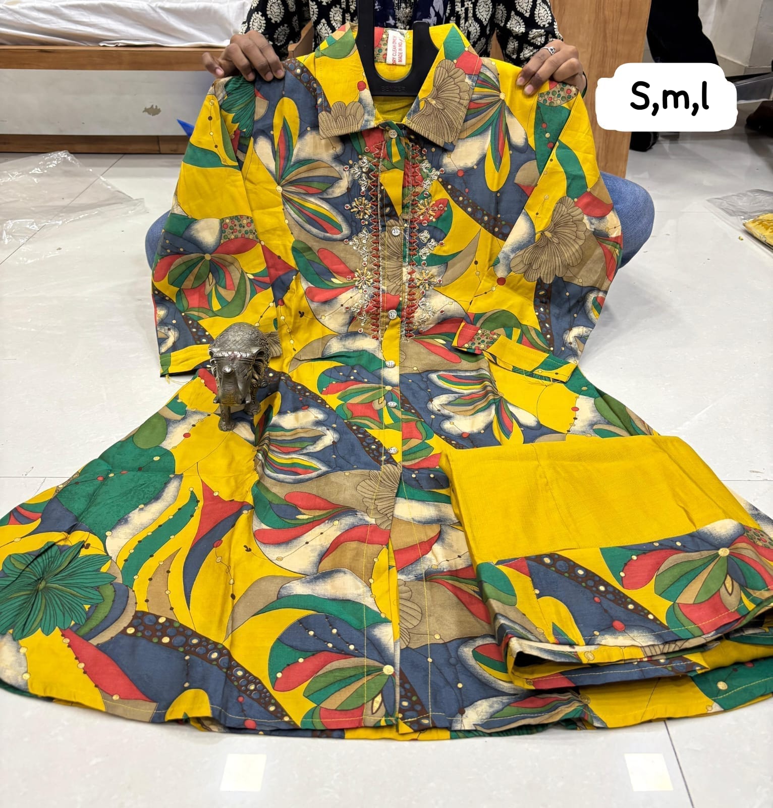 Maslin Silk Kurti with Sharara Palazzo