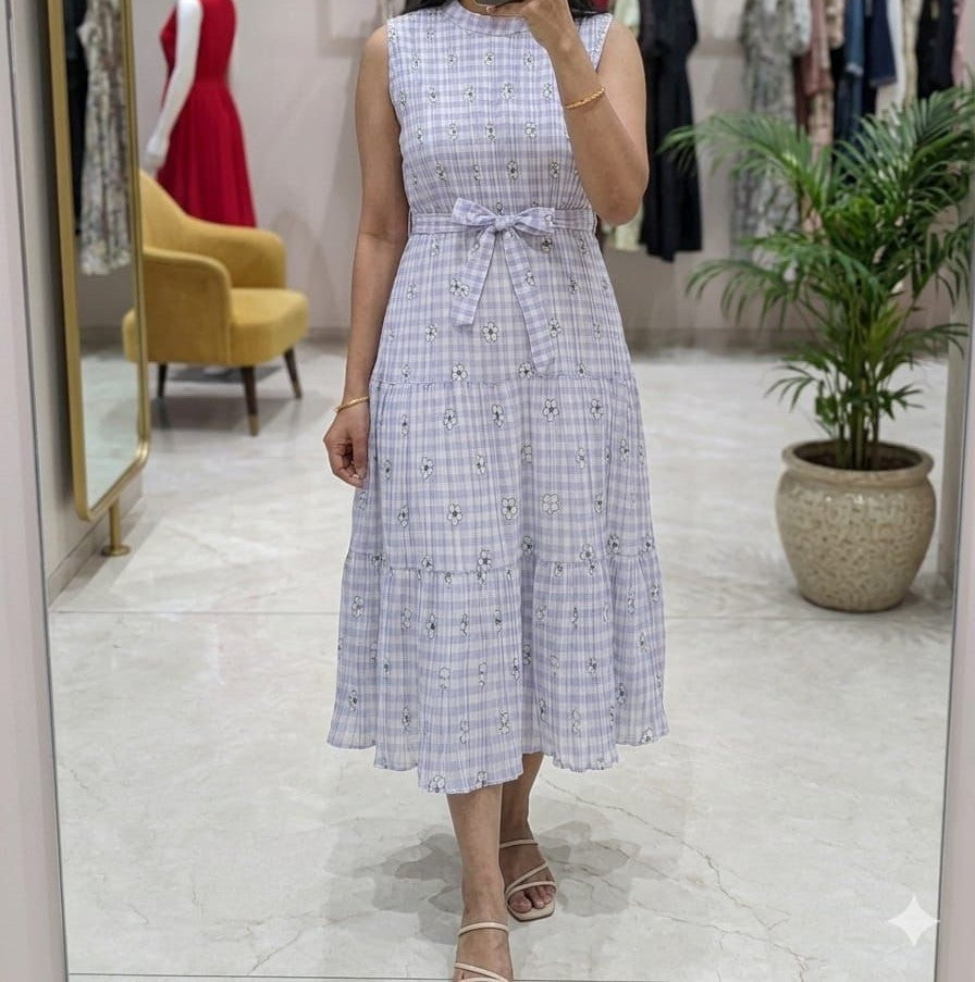 Tiered Sleeveless Midi Dress