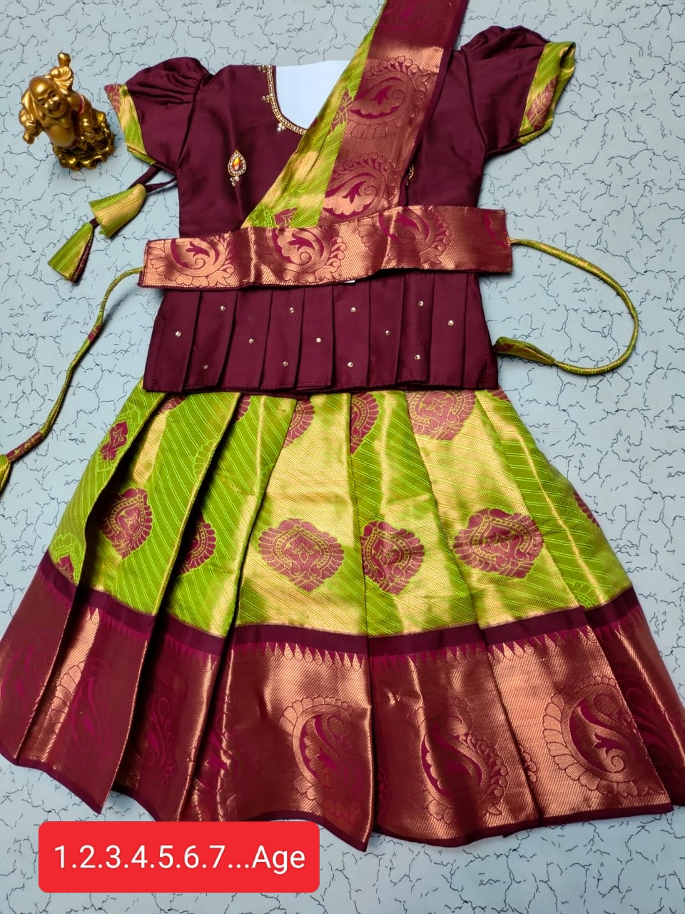 Traditional Pattu Pavadai Set